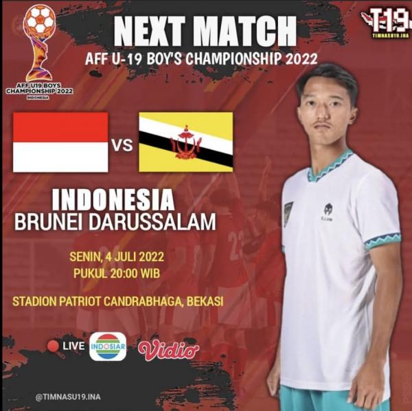 Piala AFF U-19 2022 Bergulir, Berikut Link Live Streaming Indonesia vs Brunei Darussalam Malam Ini