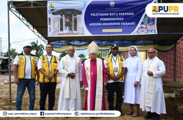 Kementerian PUPR Bangun Gedung Keuskupan Senilai Rp23 Miliar di Papua