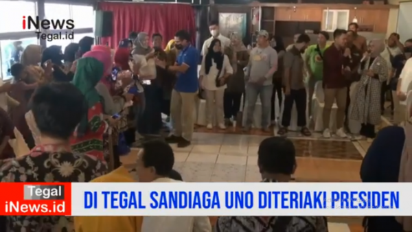 Video Sandiaga Uno Diteriaki Calon Presiden saat Berada di Tegal
