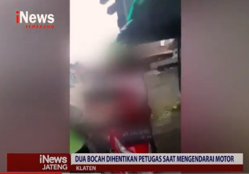 Bocil di Klaten Histeris Dihentikan Polisi saat Naik Motor