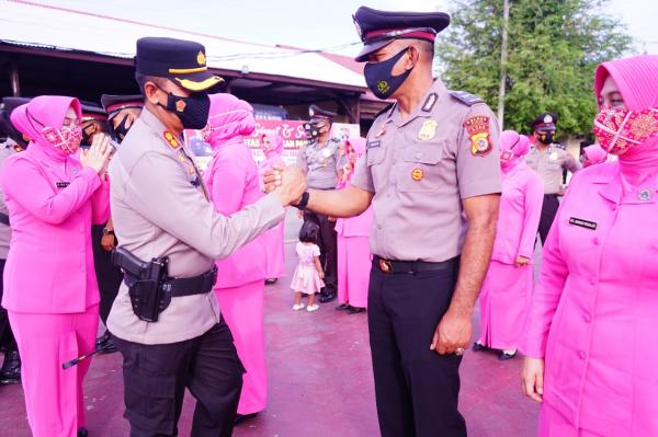 50 Personel Polri di Polres Pidie Naik Pangkat