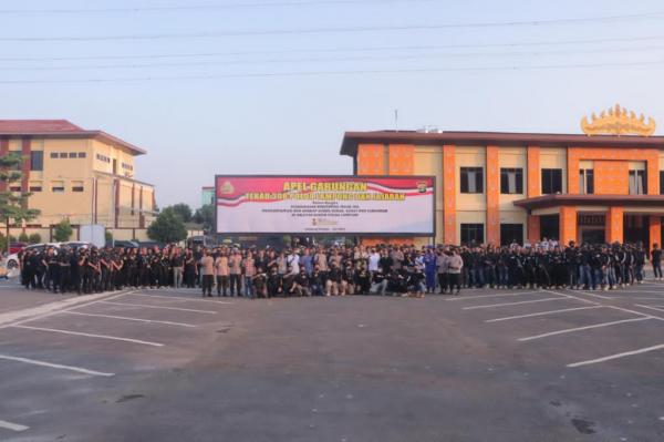 Ratusan Personel Tim Tekab 308 se Provinsi Lampung Berkumpul Mapolda