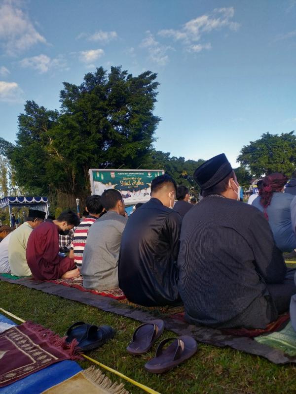 Penyelenggaraan Shalat Idul Adha di Alun-alun Wonosobo, Masyarakat Berdatangan Sejak Pagi Hari