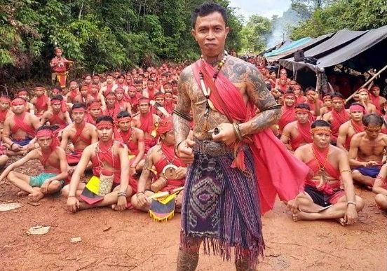 Inilah Sosok Panglima Jilah Pemimpin Pasukan Merah Dayak di Kalimantan yang Miliki Ilmu Kebal