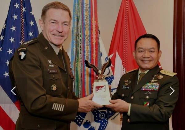 Jenderal Dudung ke Pentagon, Bahas Latihan Militer Garuda Shield 