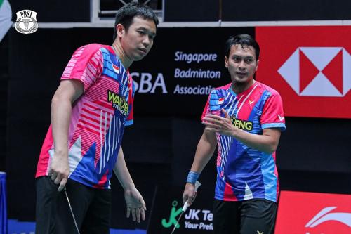 Tampil Memukau, Pasangan Ahsan/Hendra Kalahkan Wakil Malaysia di 16 Besar Singapore Open 2022