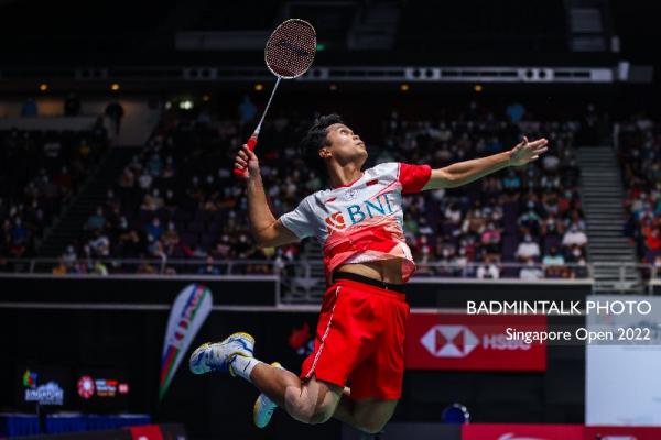 Anthony Kalahkan Naraoka, Indonesia Rebut 3 Gelar di Singapura Open 2022