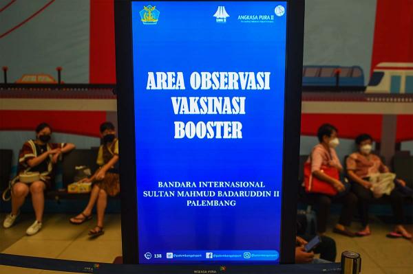 Potret Suasana Penerapan Syarat Wajib Booster untuk Penumpang Bandara SMB II Palembang