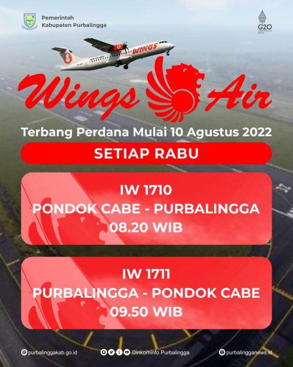 Wings Air Mulai Layani dari Bandara JBS Purbalingga ke Jakarta Mulai 10 Agustus