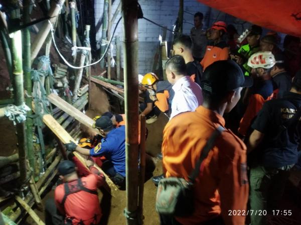 Tanah Longsor di Sukabumi 'Telan' Dua Pekerja Bangunan