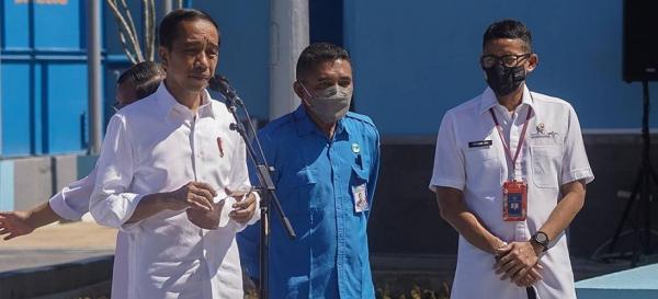 Bersama Sandiaga Uno dan Menteri Lainnya, Jokowi Resmikan SPAM Wae Mese II