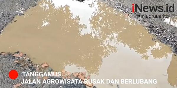 Jalan Agro Wisata Kini Kondisinya Rusak Dan Berlubang