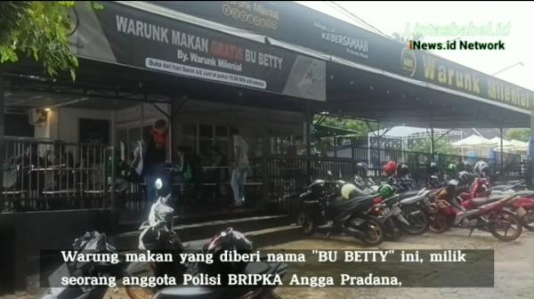 Video! Bripka Angga Buka Warung Makan Bertaraf Kafe di Pangkalpinang, Gratis untuk Siapa Saja
