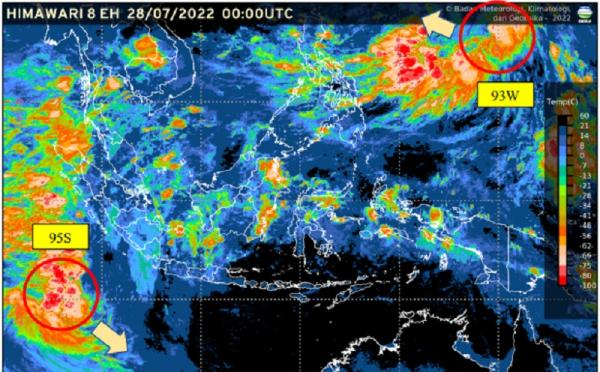 2 Bibit Siklon Tropis Mendekati Indonesia, BMKG Minta Wilayah Terdampak Waspada