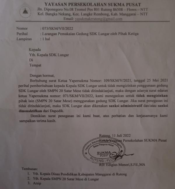 SDK di Manggarai Diancam Dinonaktifkan dari Dapodik