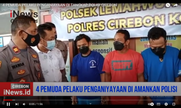 Video Polisi Tangkap 4 Pemuda Pelaku Penganiayaan di Pegambiran Cirebon