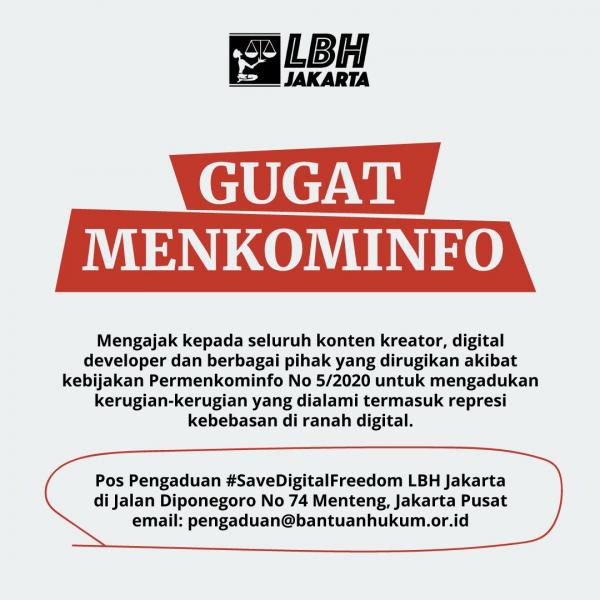 Kominfo Dianggap Melawan Hukum pada Pemblokiran Sejumlah Platform, LBH Jakarta Buat Pos Pengaduan