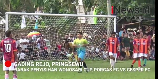Video Porgas FC  Sridadi di Taklukkan Kesebelasan Casper FC Dari Pringsewu Dengan Skor 3-0