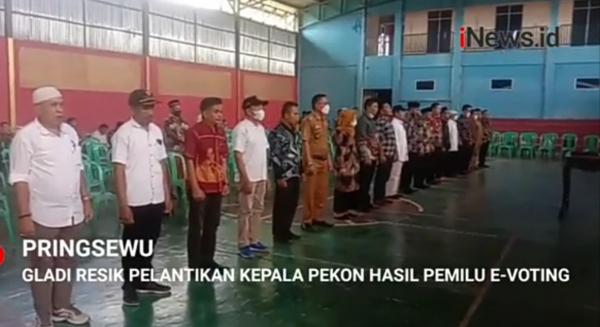 Video Pemilihan Melalui E-Voting 19 Kepala Pekon Akan Dilantik  Di Pringsewu