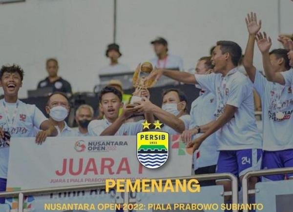Juara Nusantara Open 2022 Piala Prabowo Subianto Persib Bandung Dapat Rp1 Miliar