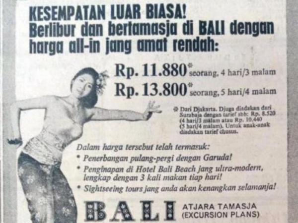 Viral! Harga Paket Wisata ke Bali Era 60-an Cuma Seharga Nasi Warteg