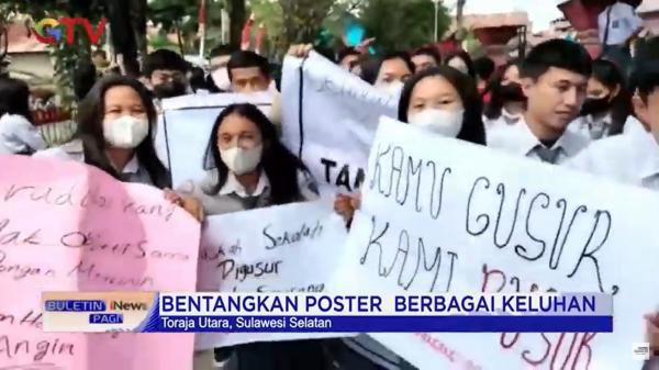 Video: Ribuan Siswa SMA 2 Rantepao di Toraja Utara Aksi Tolak Pengusuran Sekolah