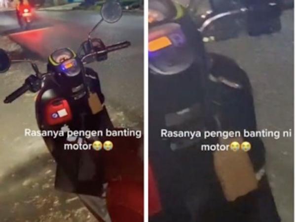 Viral, Ular di Dashboard Sepeda Motor Bikin Perempuan ini Panik