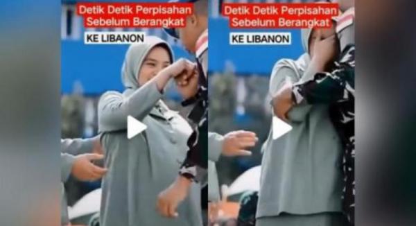Viral Momen Istri TNI Hamil Besar, Tegar Ditinggal Suami Tugas ke Lebanon