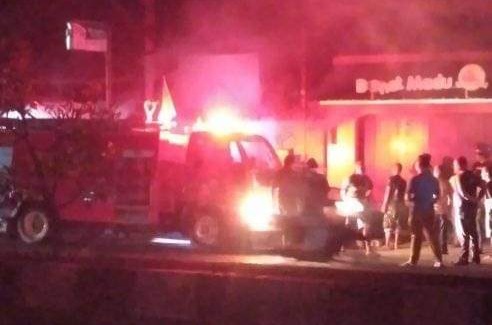 Sebuah Kios Elektronik di Palimanan Ludes Terbakar, Diduga Akibat Korsleting Listrik