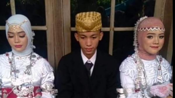 Viral Video Pernikahan Pria Asal Lampung Dengan Dua Wanita