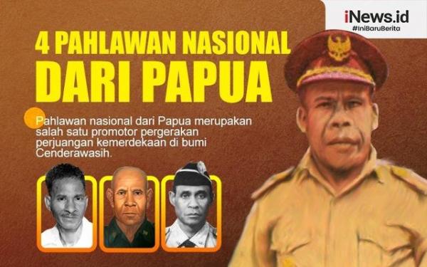 Infografis 4 Pahlawan Nasional dari Papua