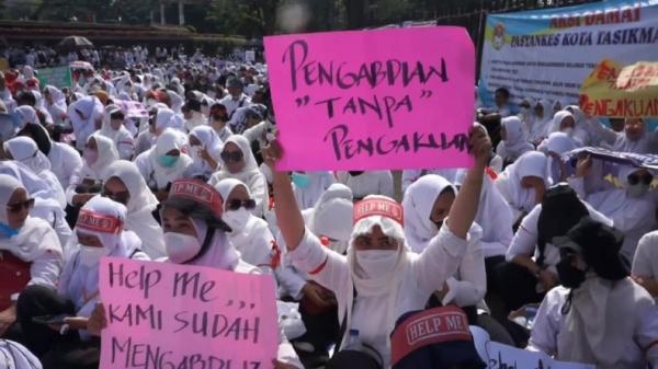 Ribuan Nakes Honorer di Jabar Terancam jadi Pengangguran, Tuntut Ridwan Kamil Turun Tangan