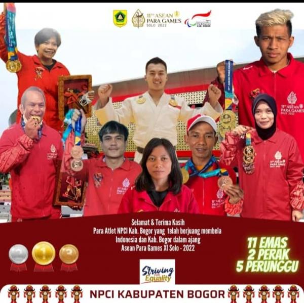 ASEAN Para Games 2022 Usai, Atlet NPCI Kabupaten Bogor Sumbang 11 Emas 2 Perak dan 5 Perunggu