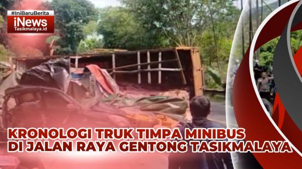 VIDEO: Truk Fuso Tabrak elf dan Terguling Timpa Minibus di Gentong Tasikmalaya 2 Tewas 7  Luka