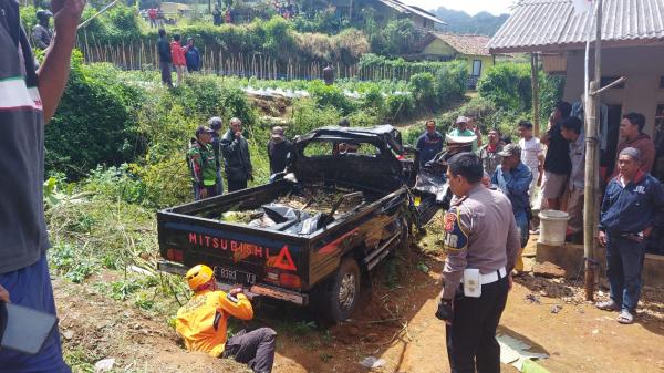 Kecelakaan Maut Mobil Pick Up Masuk Jurang di Ciamis, Polisi Lakukan Penyelidikan