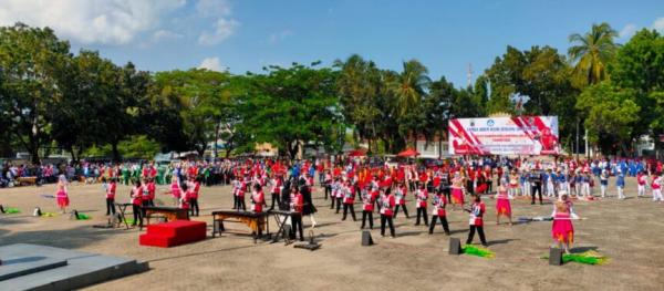 Meriahkan HUT RI, Ribuan Siswa di Lampung Selatan ikuti Lomba Drumband