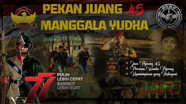 Begini Cara Pasukan Elit TNI AD Batalyon 22 Kopassus Grup 2 Kandangmenjangan Rayakan HUT RI ke 77