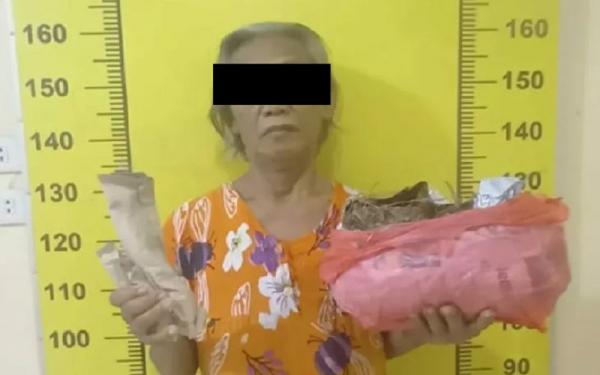 Nenek Gaul, Nekat Ambil Ganja 844 Gram Ditangkap Polisi