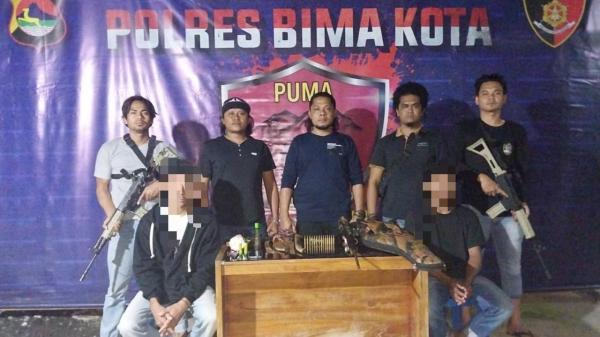 Lagi, 2 Pelaku Pemilik Senjata Api Rakitan Diringkus Tim Puma Polres Bima Kota