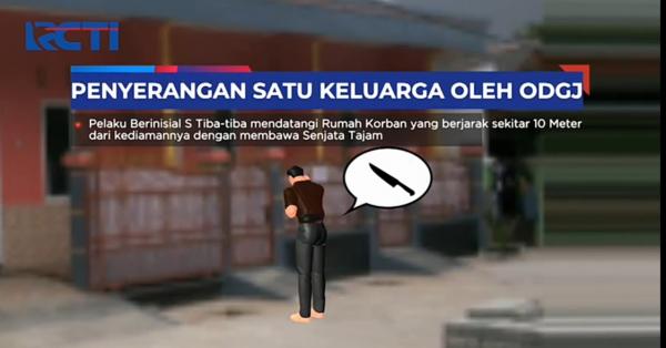 Video Pelaku ODGJ Serang Korban Dengan Senjata Tajam di bandar Lampung