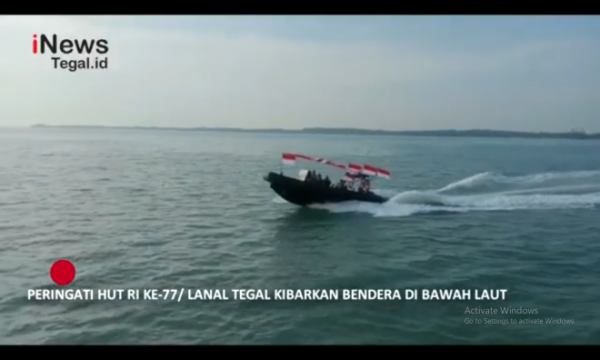 Video Peringati HUT RI ke-77, Lanal Tegal Kibarkan Bendera di Bawah Laut