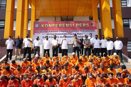 Polda Riau Amanakn 228 Pelaku Judi