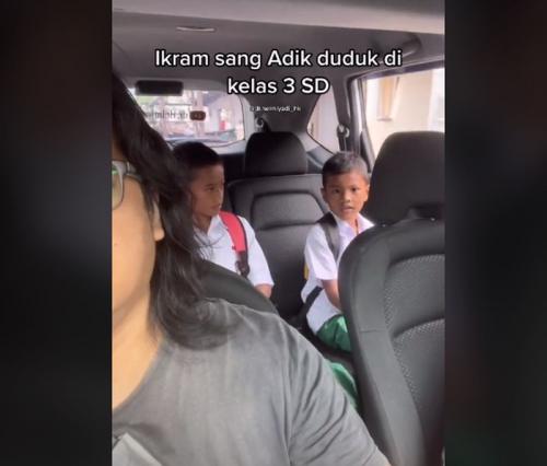 Viral Perjuangan Kakak Beradik Cari Tumpangan demi Bisa ke Sekolah