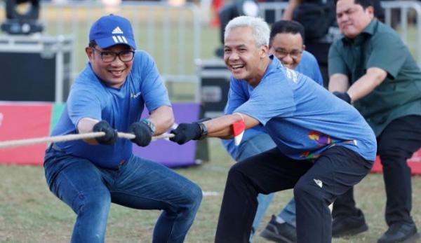 Ketika, Ganjar, Anies, Ridwan Kamil dan Erick Thohir Berebut Juara Dalam Lomba Agustusan