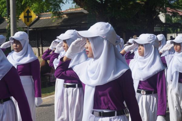 HUT ke-77 RI, Lomba Gerak Jalan di Muntok Bangka Barat Berlangsung Meriah