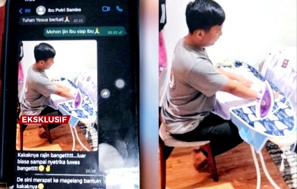 Foto Mengharukan Brigadir J Setrika Seragam Anak Ferdy Sambo-Putri Candrawathi Viral di Media Sosial