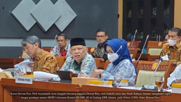 Komisi III DPR: Membaca Reformulasi yang Disampaikan Dewan Pers, Kami Merasa Tercerahkan