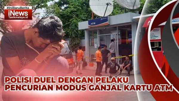 VIDEO: Polisi Duel dan Adu Jotos Dengan Pencuri Modus Ganjal ATM di Tasikmalaya