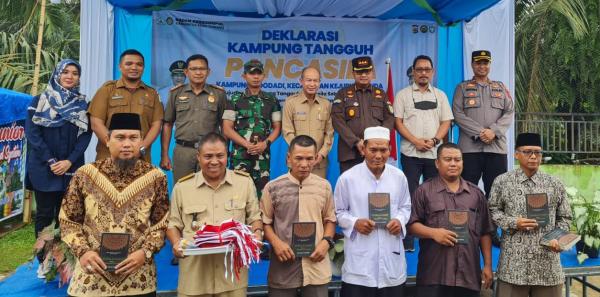 Densus 88 Launching Kampung Tangguh Pancasila Hempang Faham Radikal