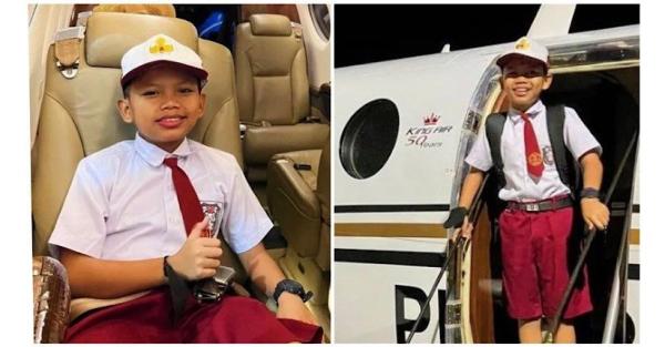 Farel Prayoga Berangkat ke Sekolah Naik Jet Pribadi Tuai Sorotan, Netizen: Edan!